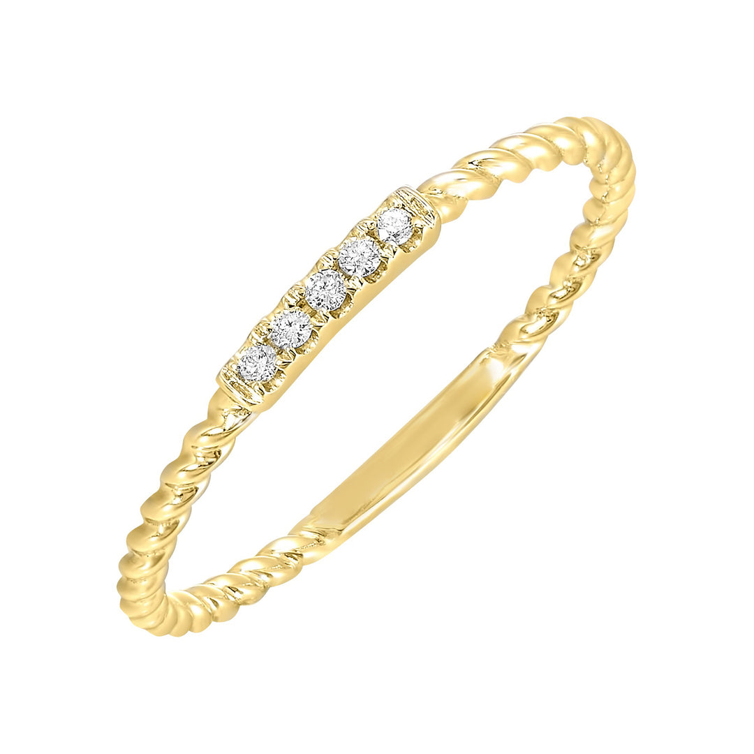 10Kt Yellow Gold Diamond 1/25Ctw Ring