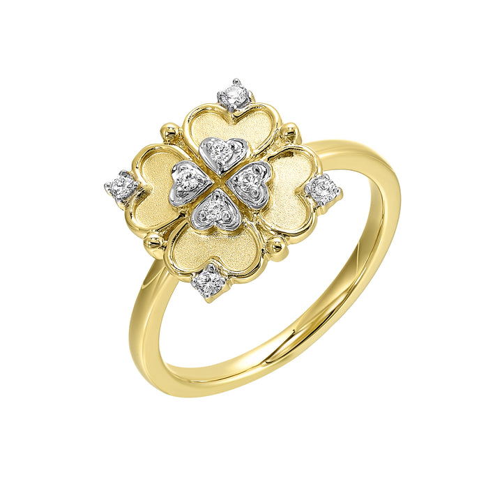 14Kt Yellow Gold Diamond 1/8Ctw Ring