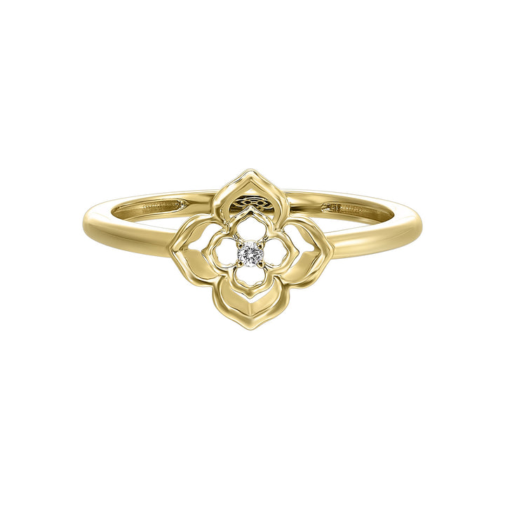 14Kt Yellow Gold Diamond 1/50Ctw Ring