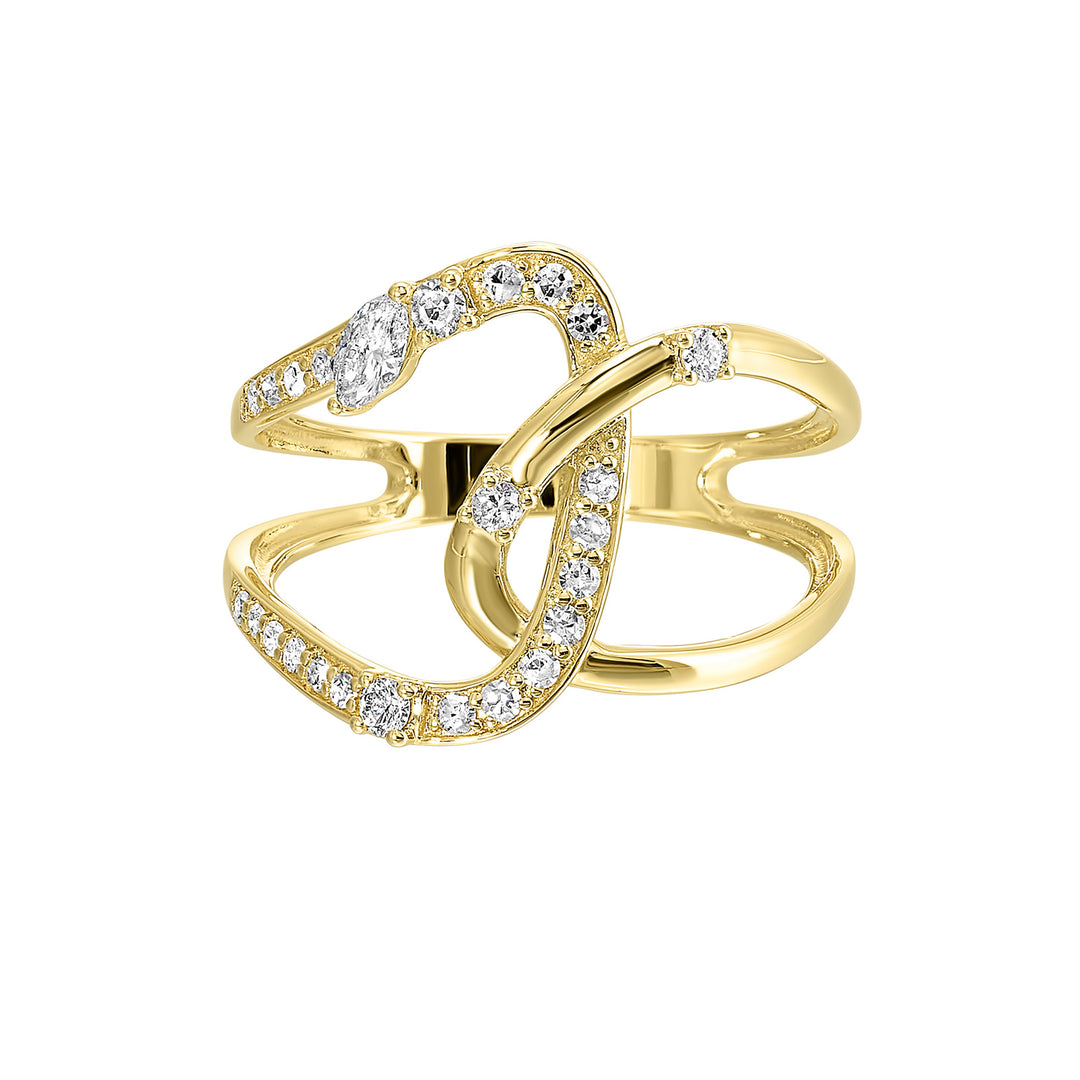 14Kt Yellow Gold Diamond 1/3Ctw Ring