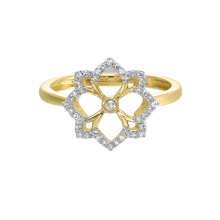 14Kt Yellow Gold Diamond 1/8Ctw Ring
