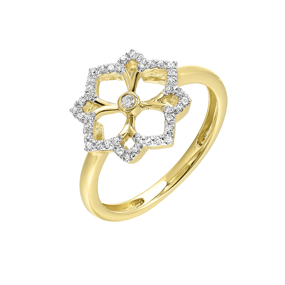14Kt Yellow Gold Diamond 1/8Ctw Ring