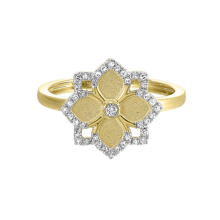 14Kt Yellow Gold Diamond 1/8Ctw Ring