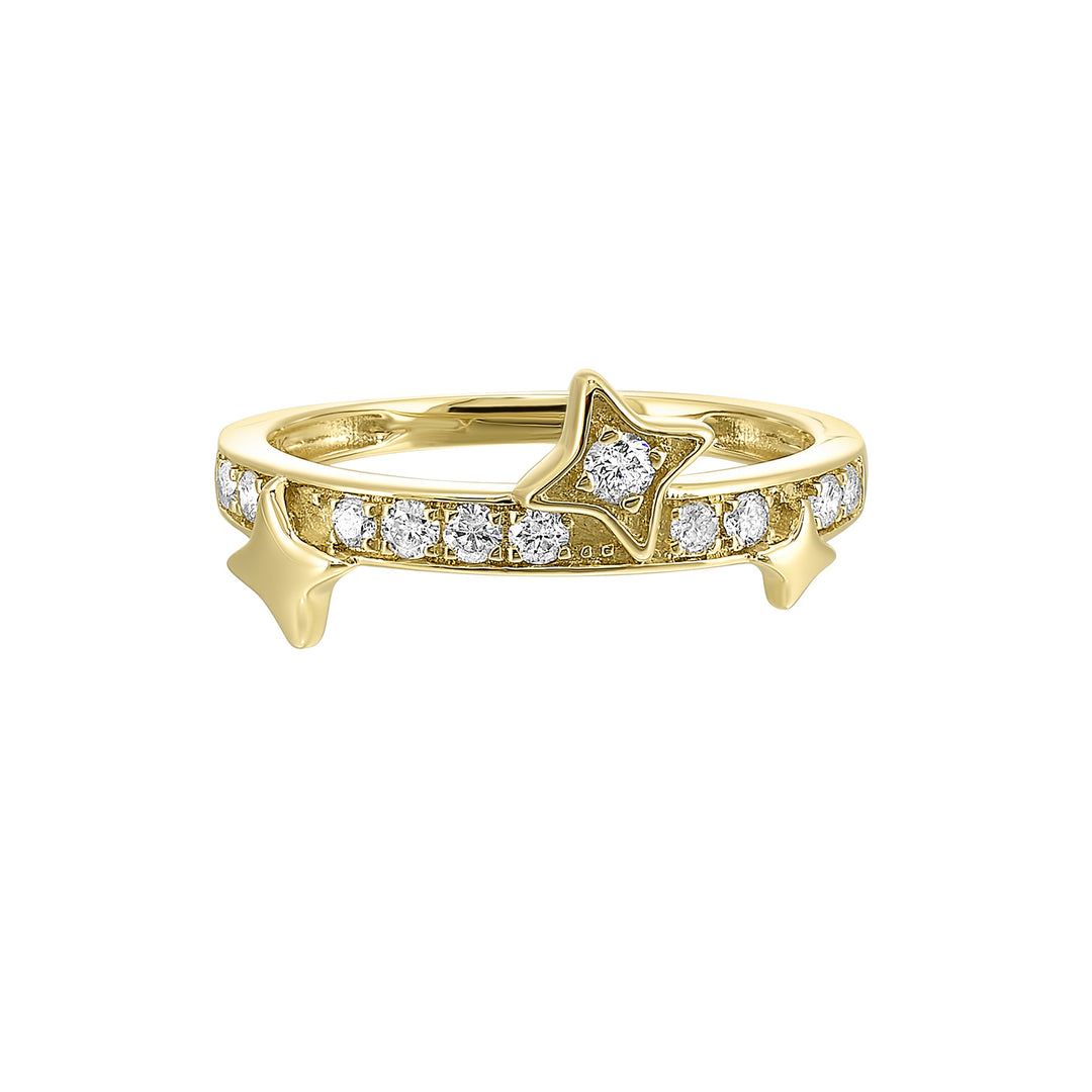 14Kt Yellow Gold Diamond 1/4Ctw Ring