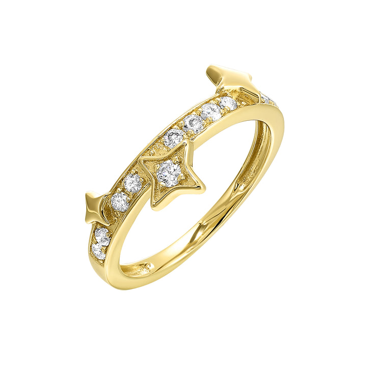 14Kt Yellow Gold Diamond 1/4Ctw Ring
