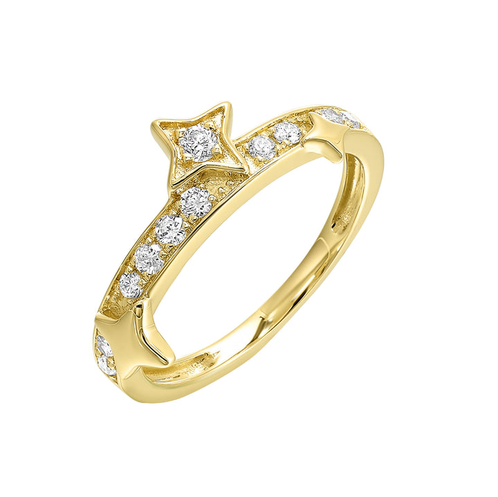 14Kt Yellow Gold Diamond 1/4Ctw Ring