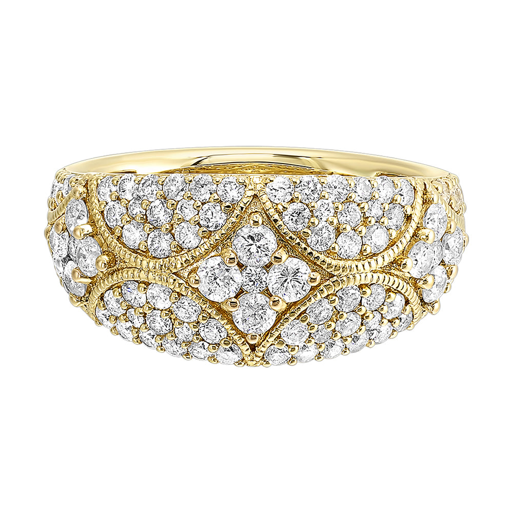 14Kt Yellow Gold Diamond 1Ctw Ring