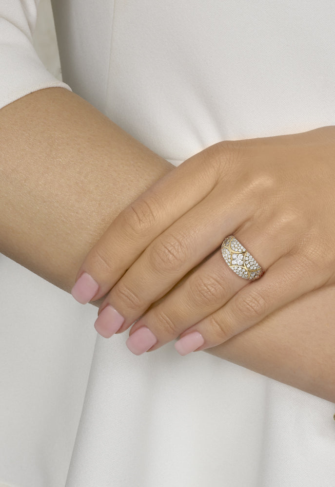 14Kt Yellow Gold Diamond 1Ctw Ring