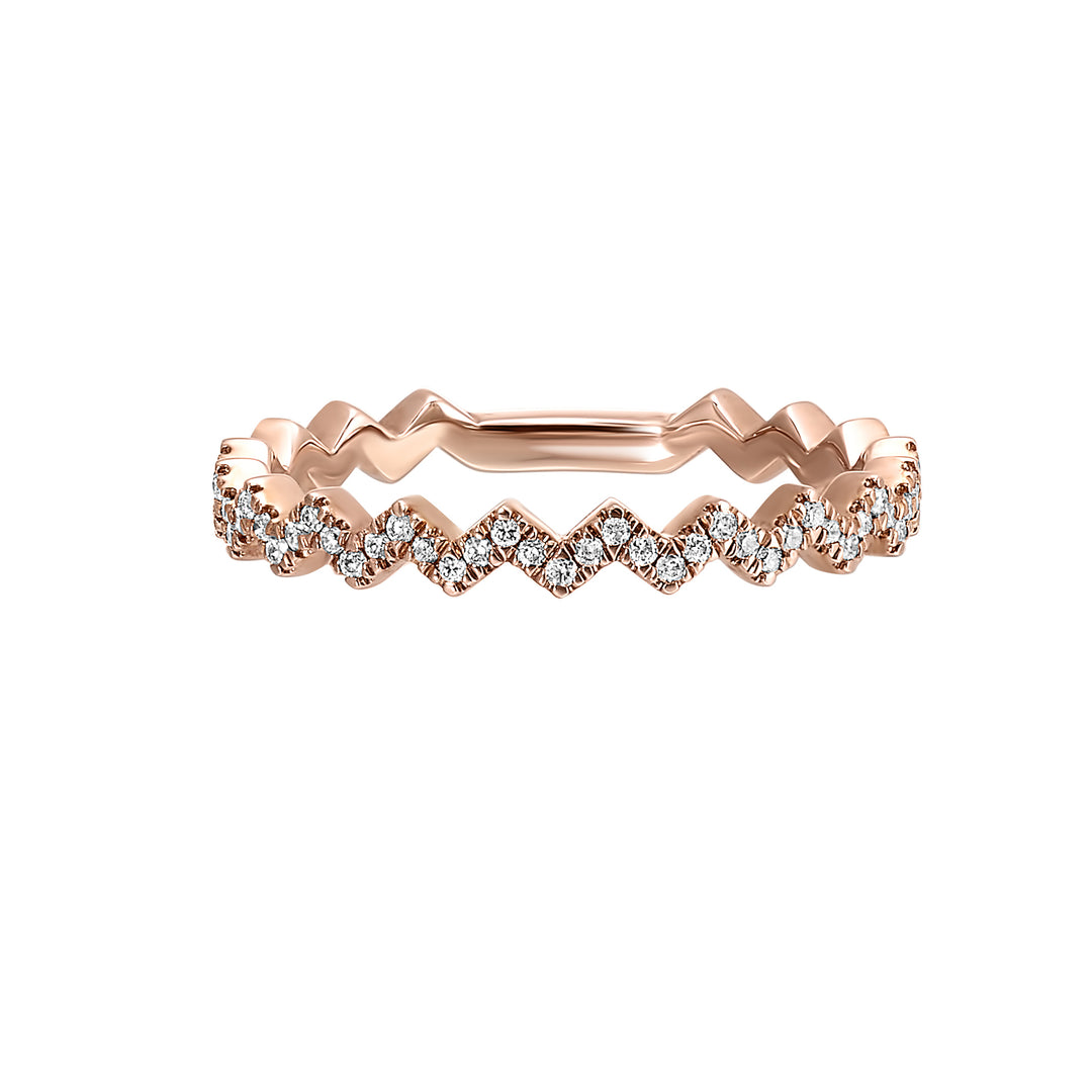 14Kt Rose Gold Diamond 1/7Ctw Ring