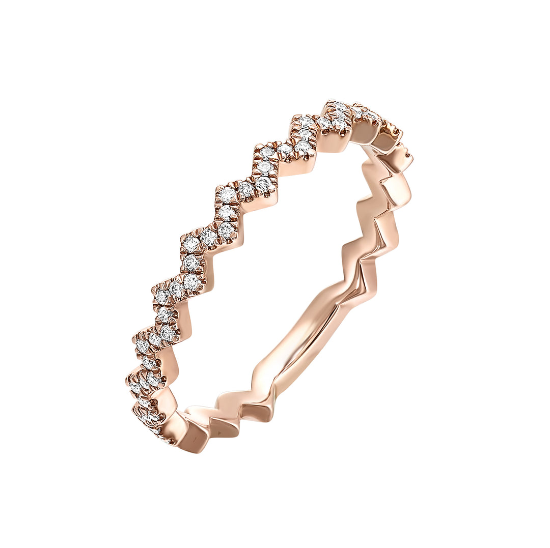 14Kt Rose Gold Diamond 1/7Ctw Ring