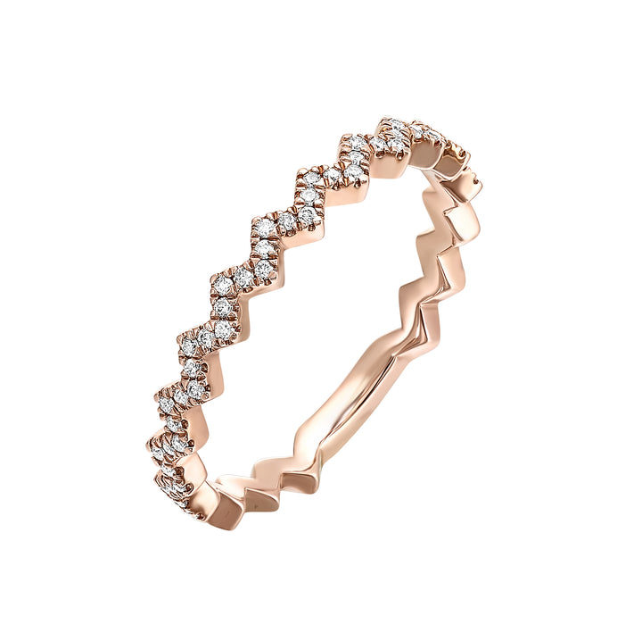 14Kt Rose Gold Diamond 1/7Ctw Ring