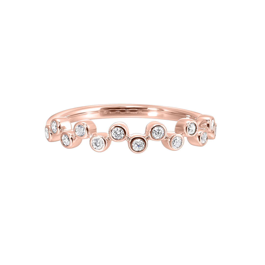 14Kt Rose Gold Diamond 1/5Ctw Ring
