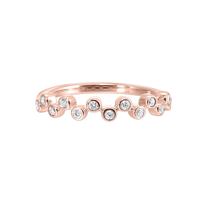 14Kt Rose Gold Diamond 1/5Ctw Ring