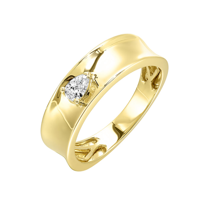 14KY diamond ring, 1/6CTW-fast-moving essential in yellow gold; great for gift, add-on, or entry bridal sales.