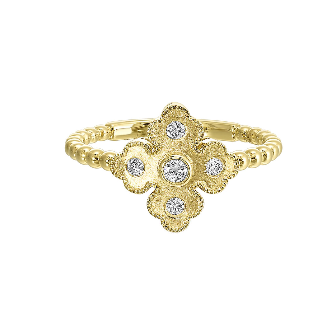 14KT Yellow Gold Diamond 1/8CTW Ring