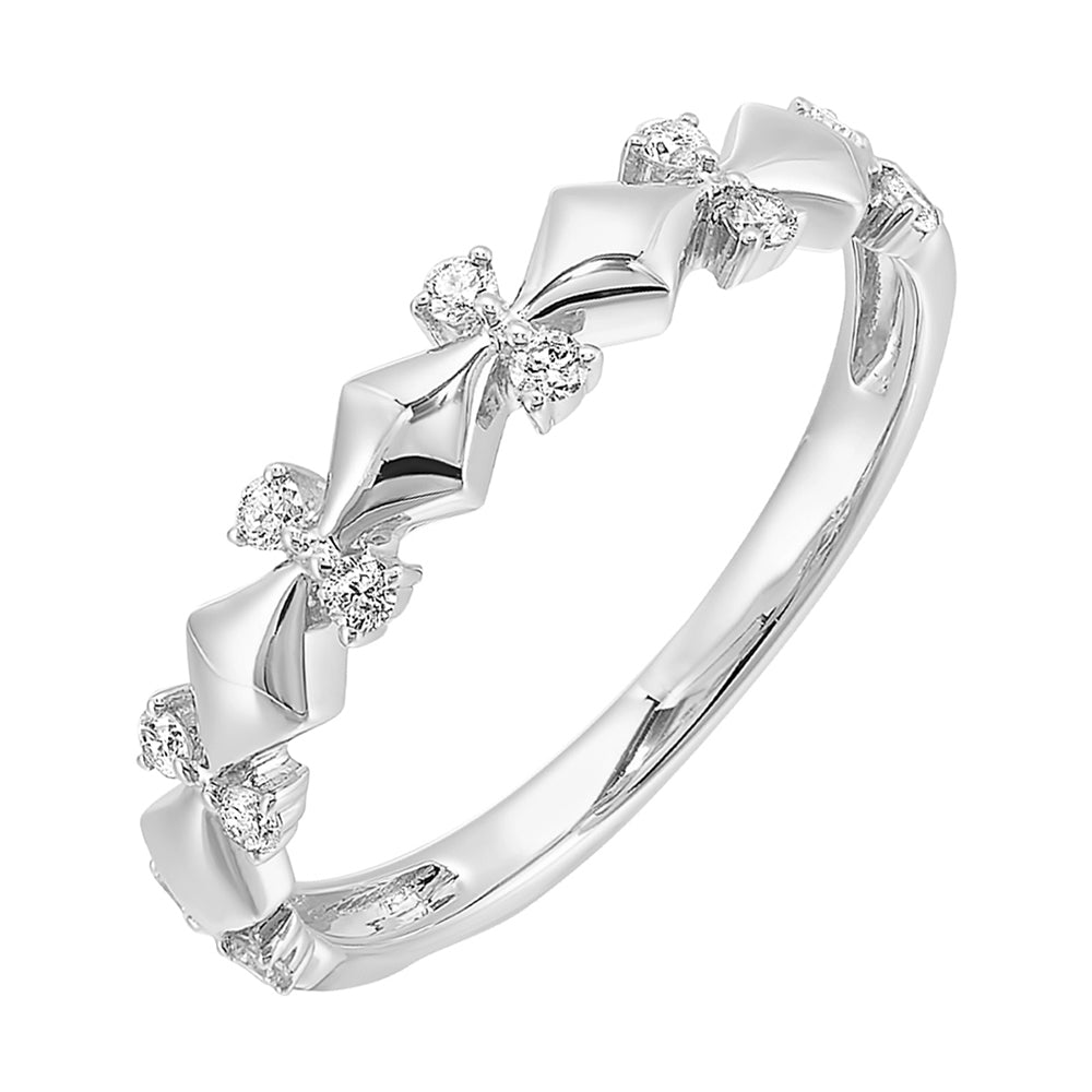 14Kt White Gold Diamond 1/7Ctw Ring