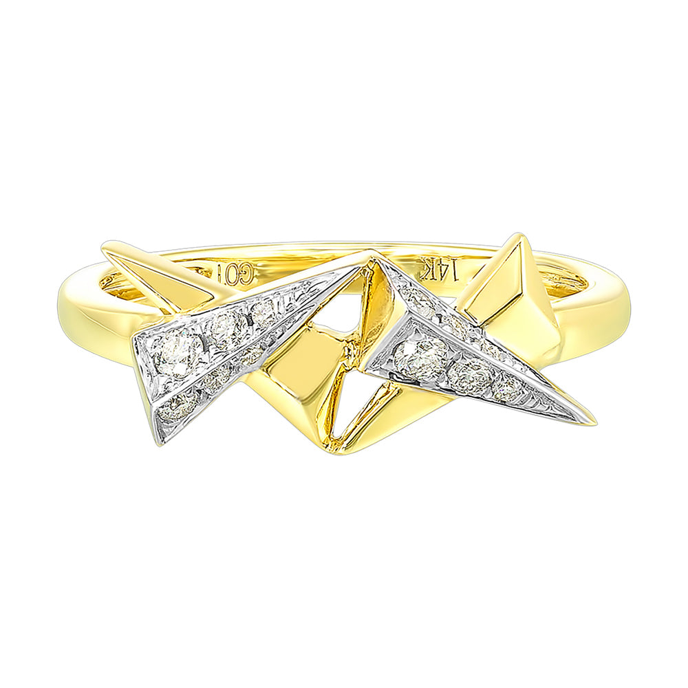 14Kt Yellow Gold Diamond 1/7Ctw Ring