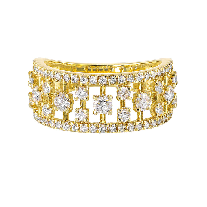 14Kt Yellow Gold Diamond 1Ctw Ring