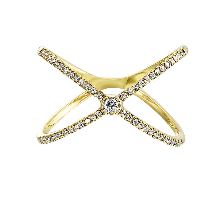 14Kt Yellow Gold Diamond 1/7Ctw Ring