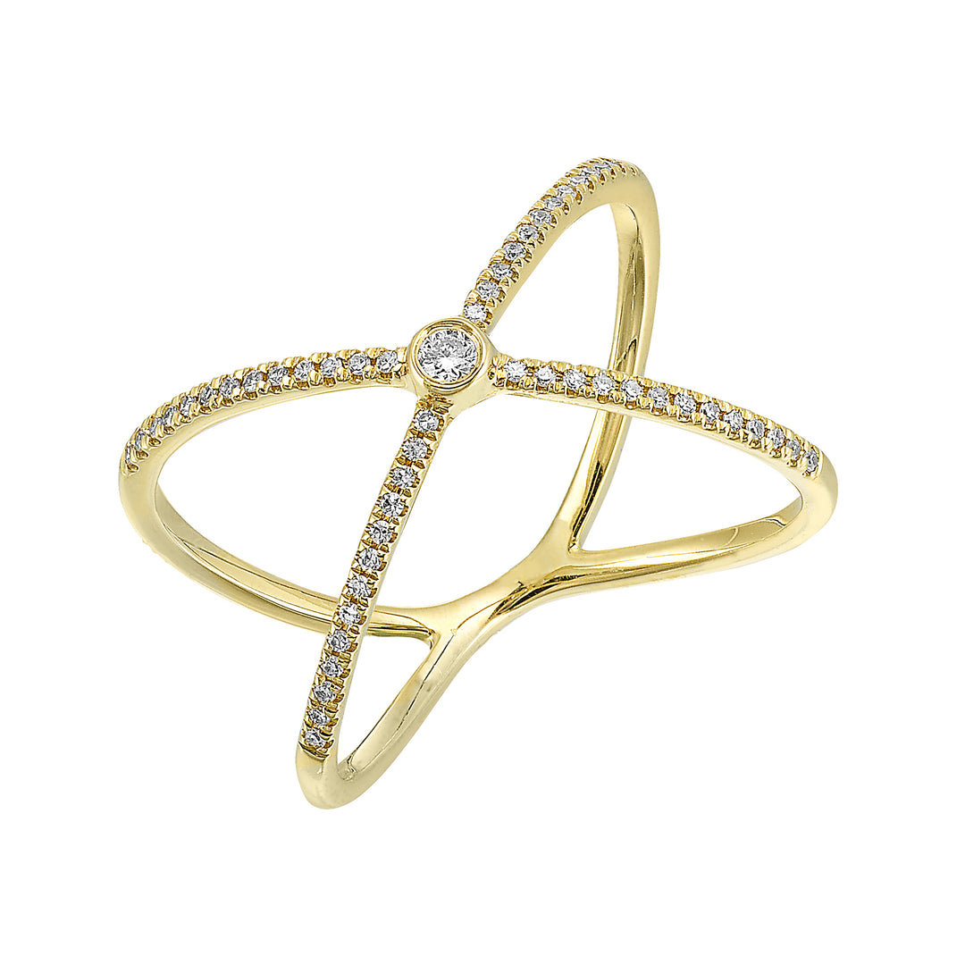 14Kt Yellow Gold Diamond 1/7Ctw Ring