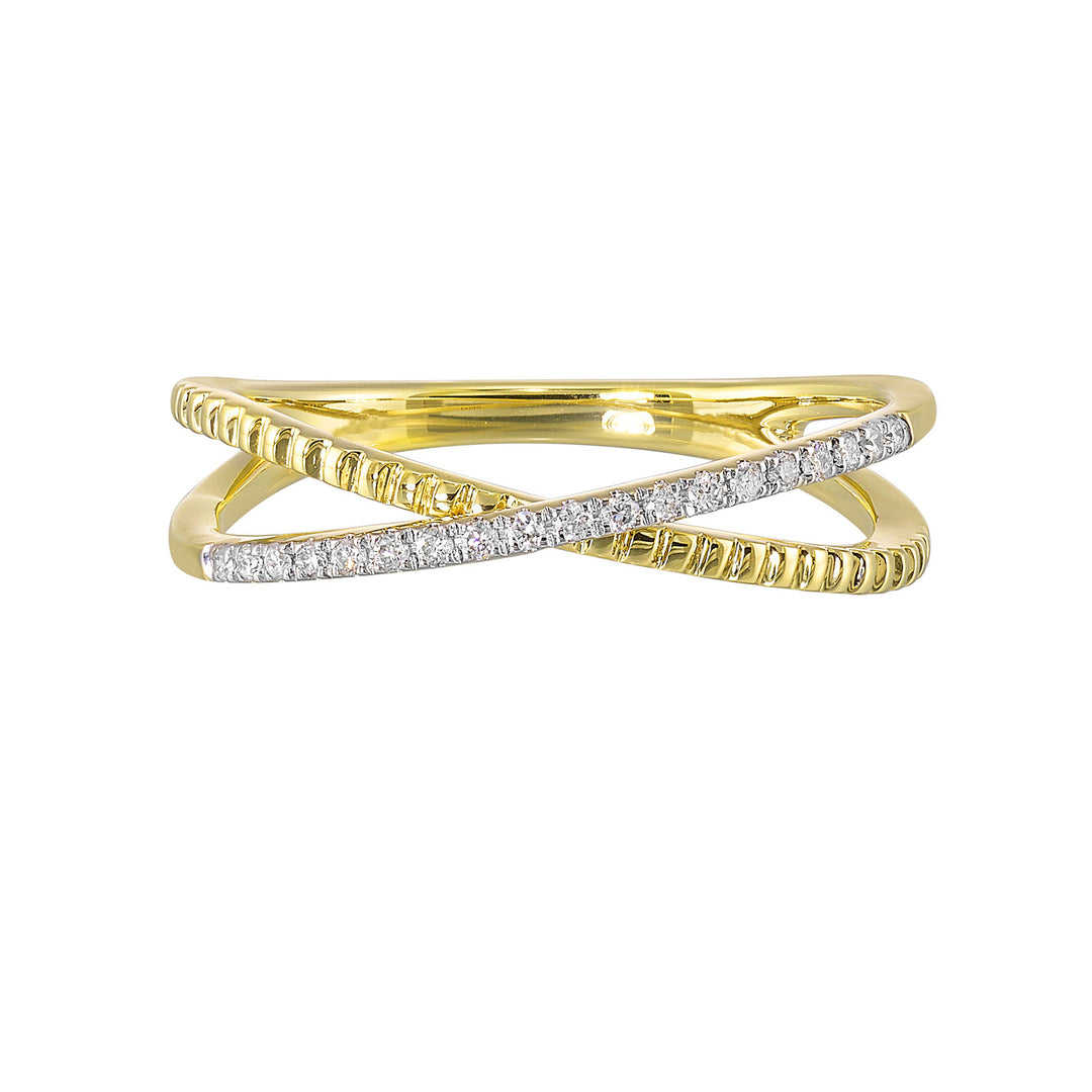 14Kt Yellow Gold Diamond 1/10Ctw Ring