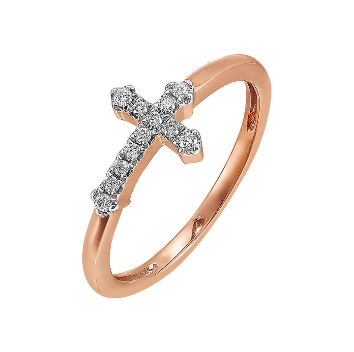 14Kt Rose Gold Diamond 1/10Ctw Ring