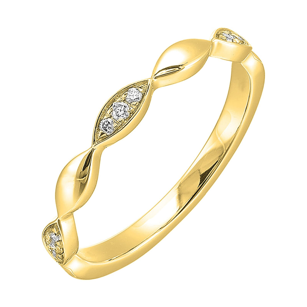 14Kt Yellow Gold Diamond 1/15Ctw Ring