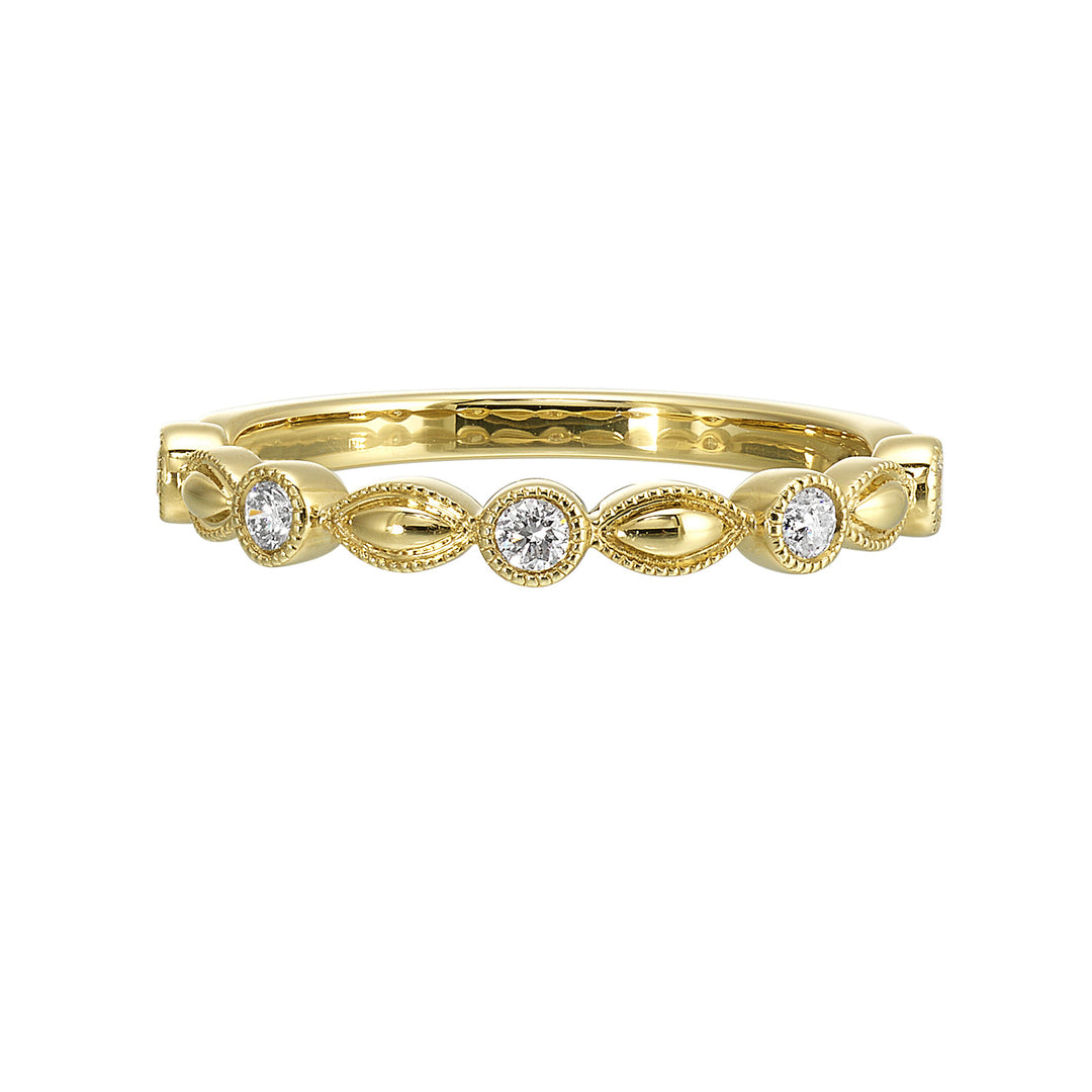 14Kt Yellow Gold Diamond 1/7Ctw Ring