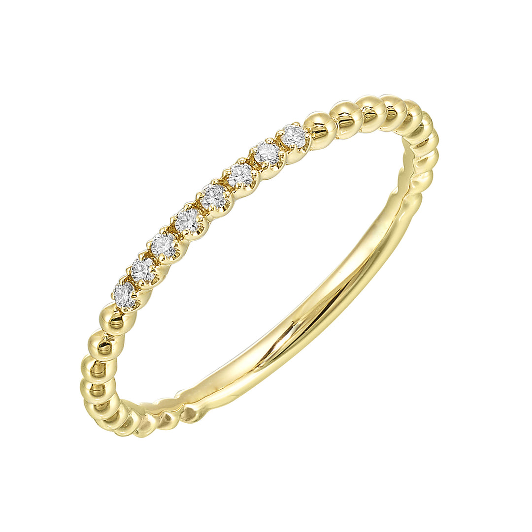 14Kt Yellow Gold Diamond 1/20Ctw Ring