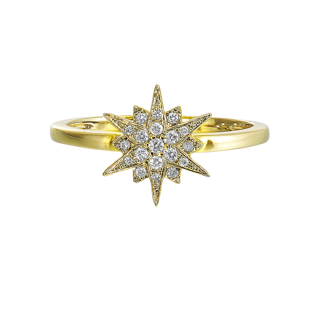 14Kt Yellow Gold Diamond 1/10Ctw Ring