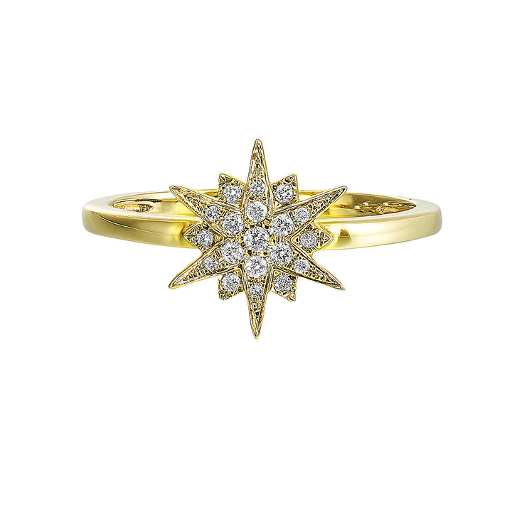 14Kt Yellow Gold Diamond 1/10Ctw Ring