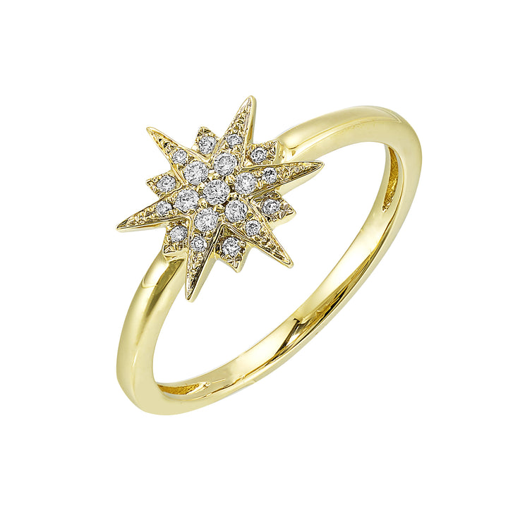 14Kt Yellow Gold Diamond 1/10Ctw Ring