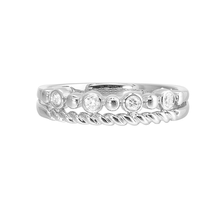 14Kt White Gold Diamond 1/10Ctw Ring
