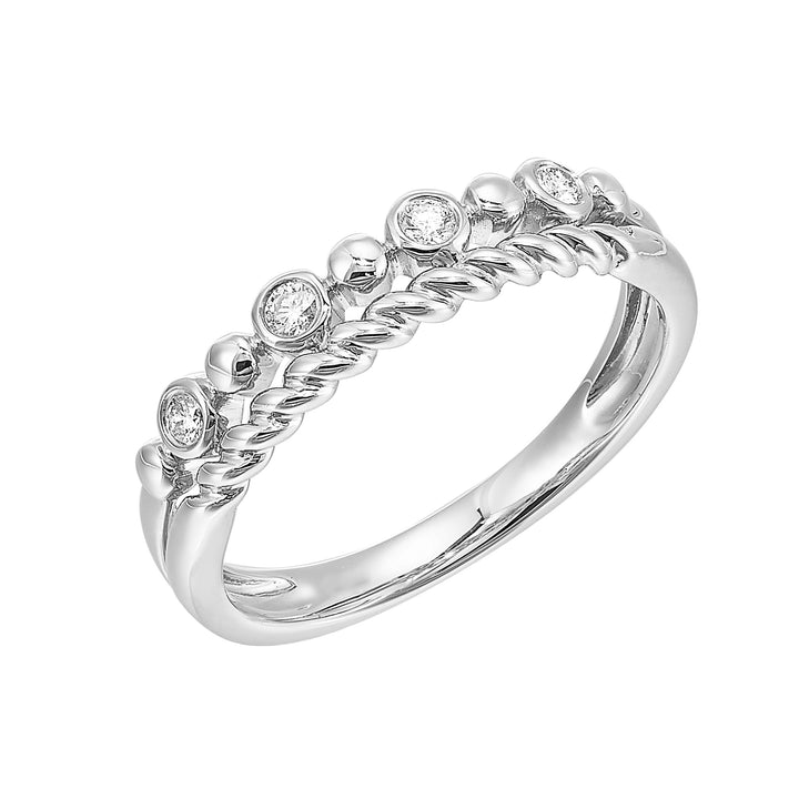 14Kt White Gold Diamond 1/10Ctw Ring