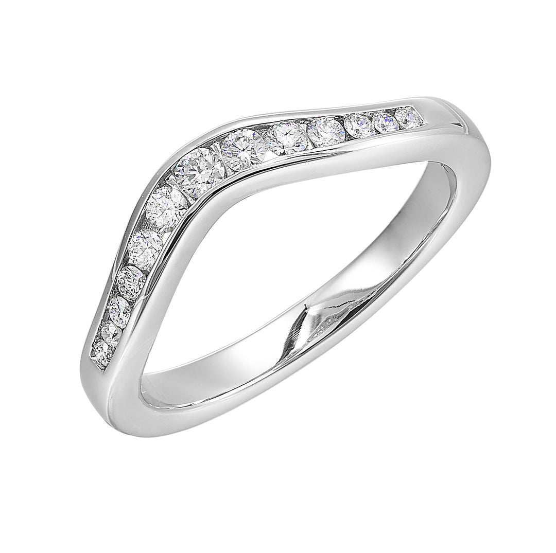 14Kt White Gold Diamond 1/4Ctw Ring