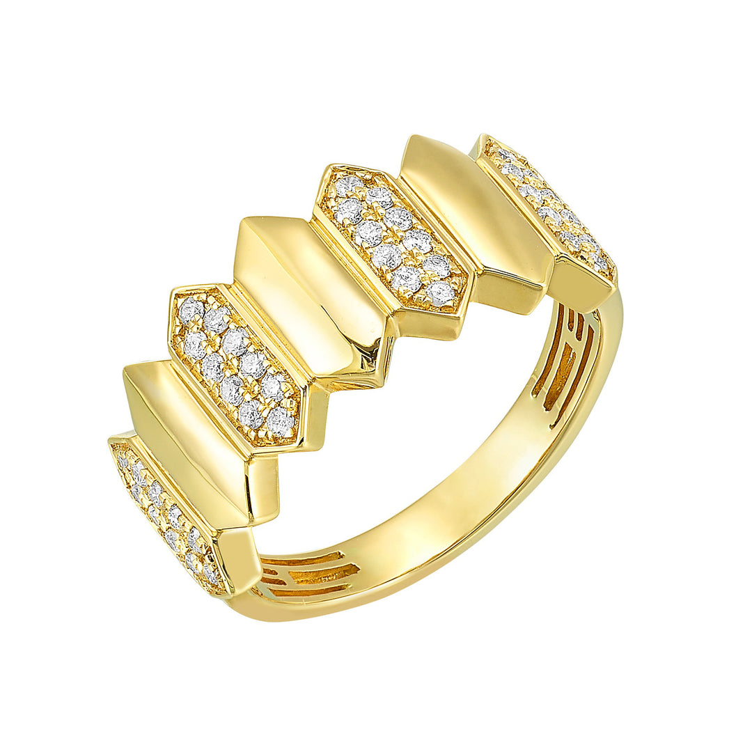 14Kt Yellow Gold Diamond 1/4Ctw Ring