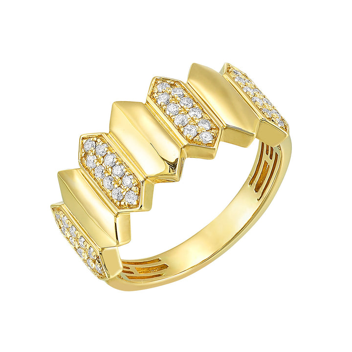 14Kt Yellow Gold Diamond 1/4Ctw Ring