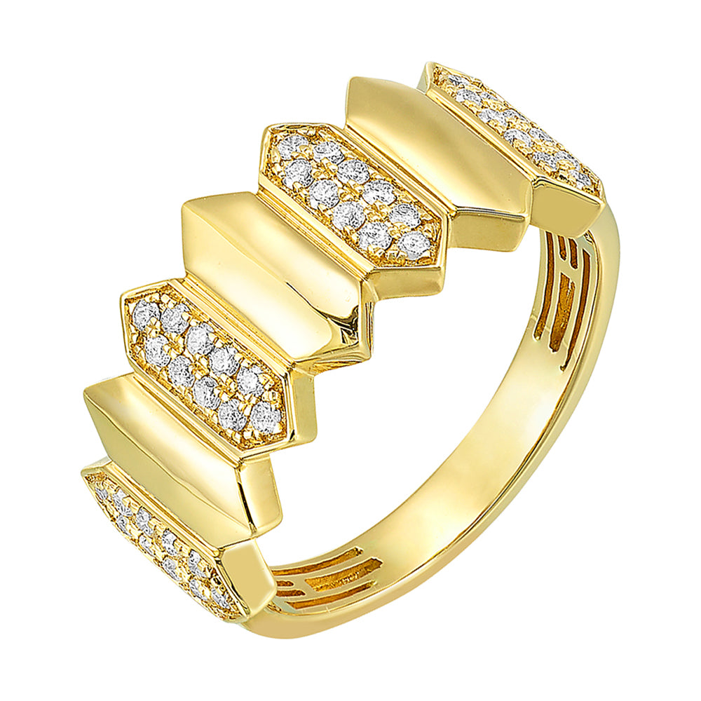 14Kt Yellow Gold Diamond 1/4Ctw Ring