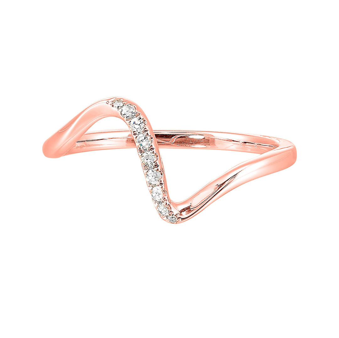 10Kt Rose Gold Diamond 1/20Ctw Ring