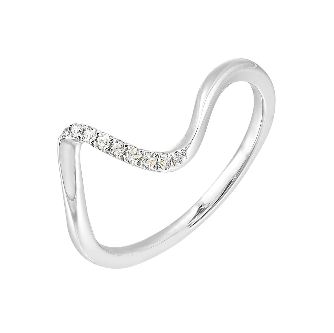 10Kt White Gold Diamond 1/20Ctw Ring