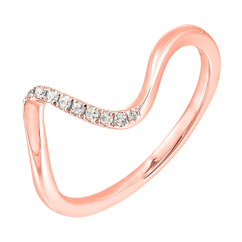 10Kt Rose Gold Diamond 1/20Ctw Ring