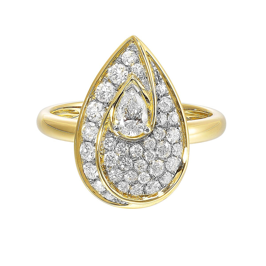 14Kt Yellow Gold Diamond 3/4Ctw Ring