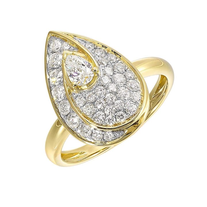 14Kt Yellow Gold Diamond 3/4Ctw Ring
