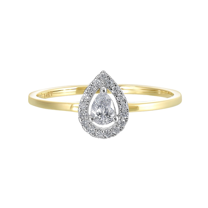 14Kt White Yellow Gold Diamond 1/4Ctw Ring