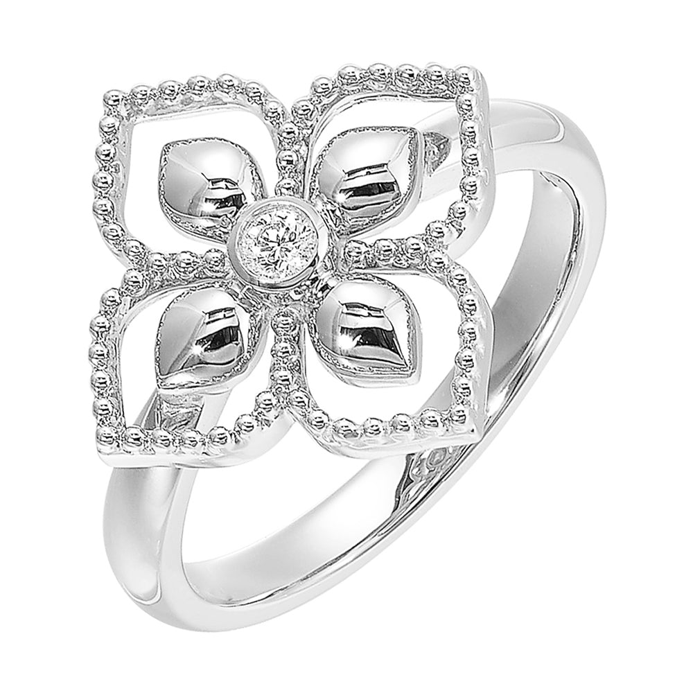 14Kt White Gold Diamond 1/20Ctw Ring