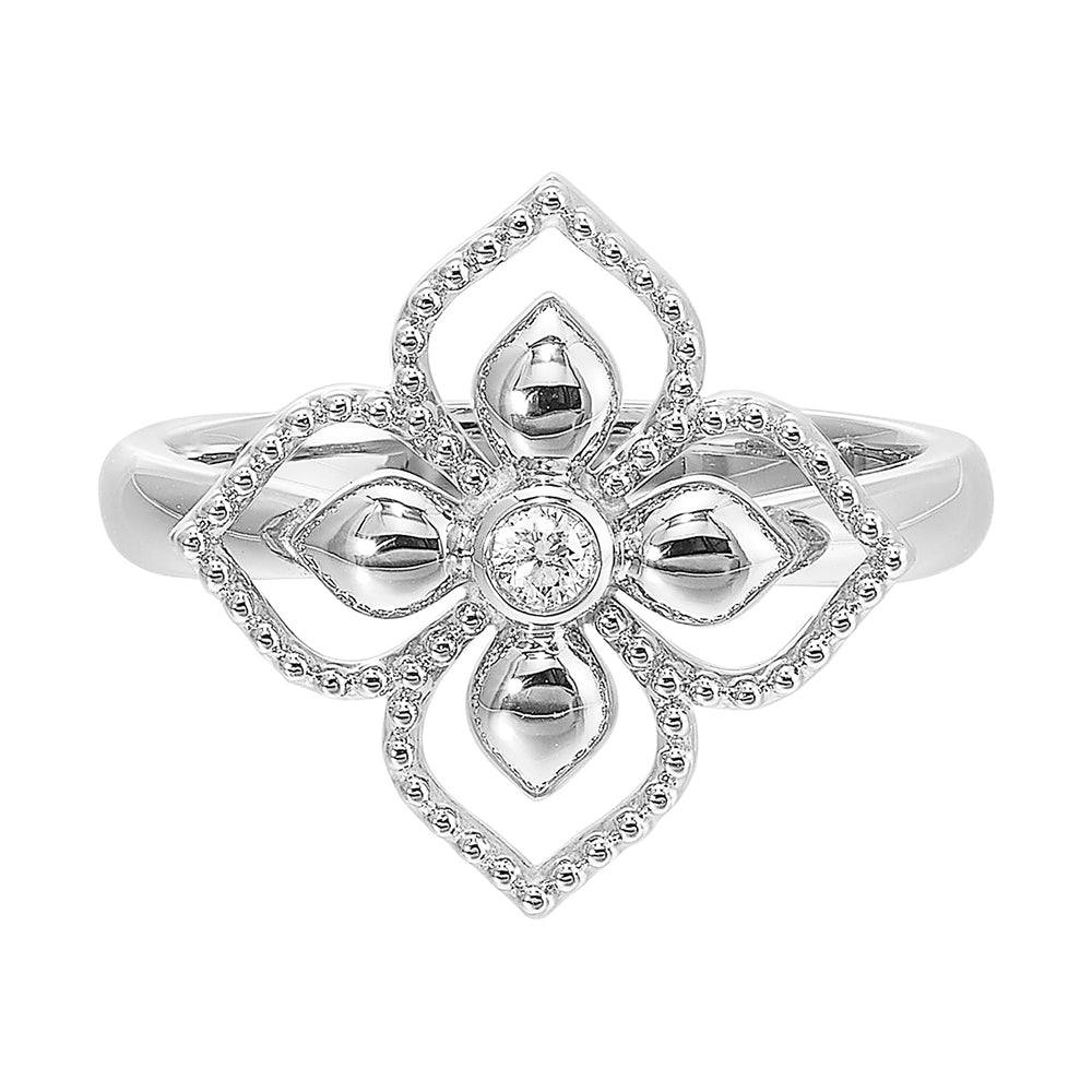 14Kt White Gold Diamond 1/20Ctw Ring