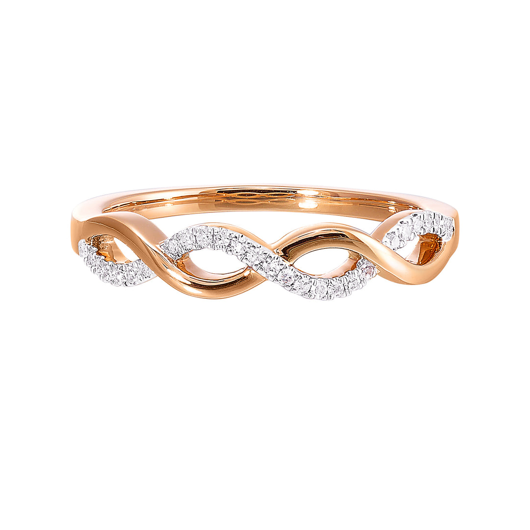 10Kt Rose Gold Diamond 1/10Ctw Ring