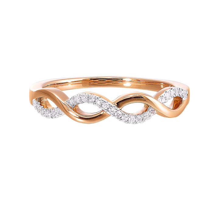 10Kt Rose Gold Diamond 1/10Ctw Ring