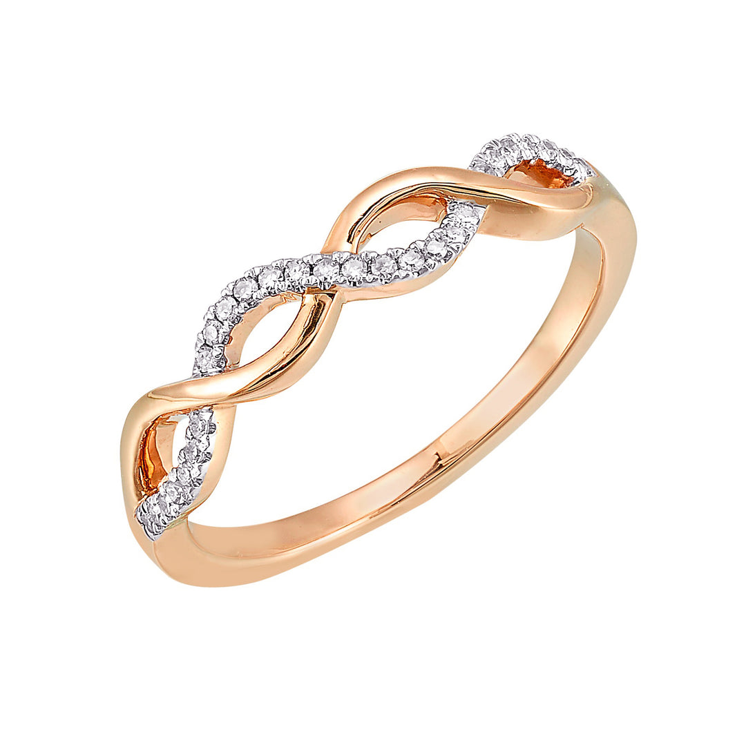 10Kt Rose Gold Diamond 1/10Ctw Ring