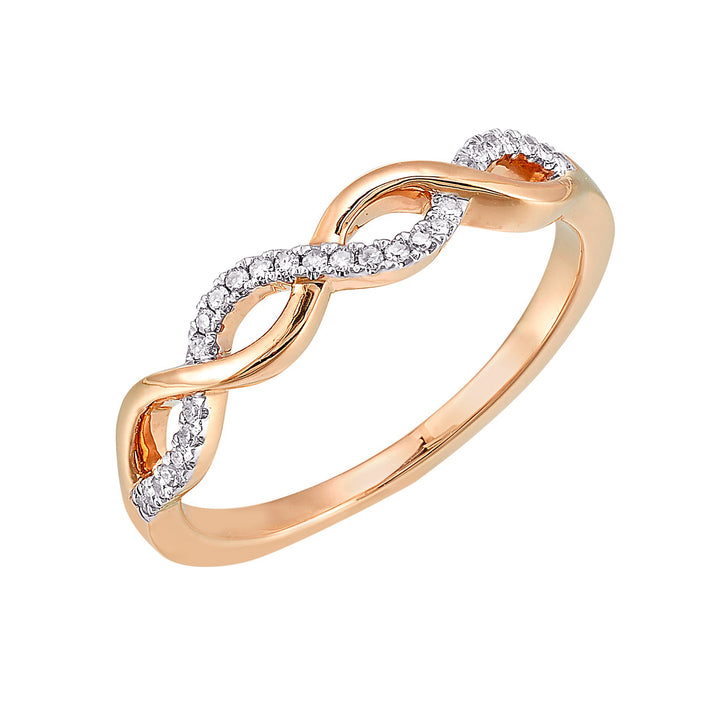 10Kt Rose Gold Diamond 1/10Ctw Ring